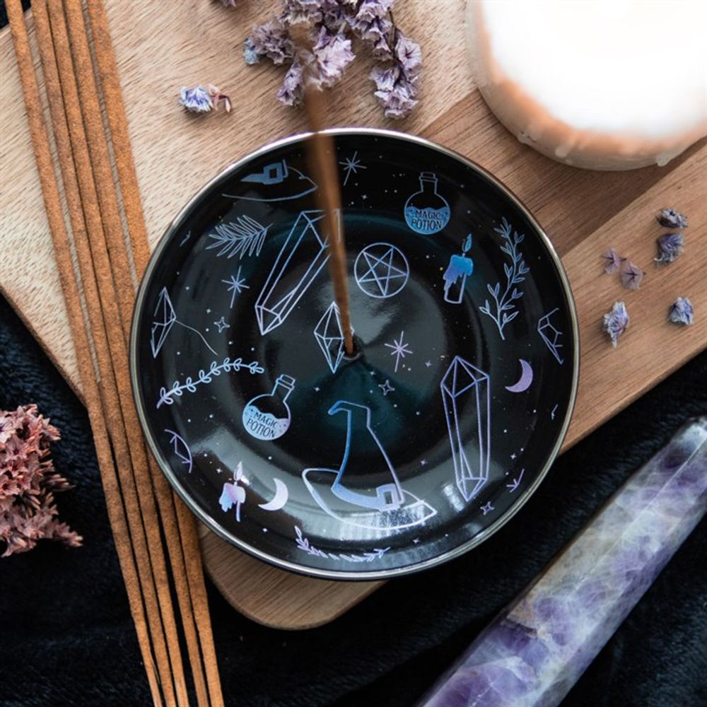 Eleanoras Crystal Witch Incense Holder Plate Incense Holders