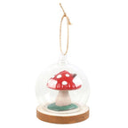 Eleanoras Mushroom House Glass Dome Hanging Decoration 