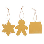 Eleanoras Set Of 3 Hanging Gingerbread Decorations 