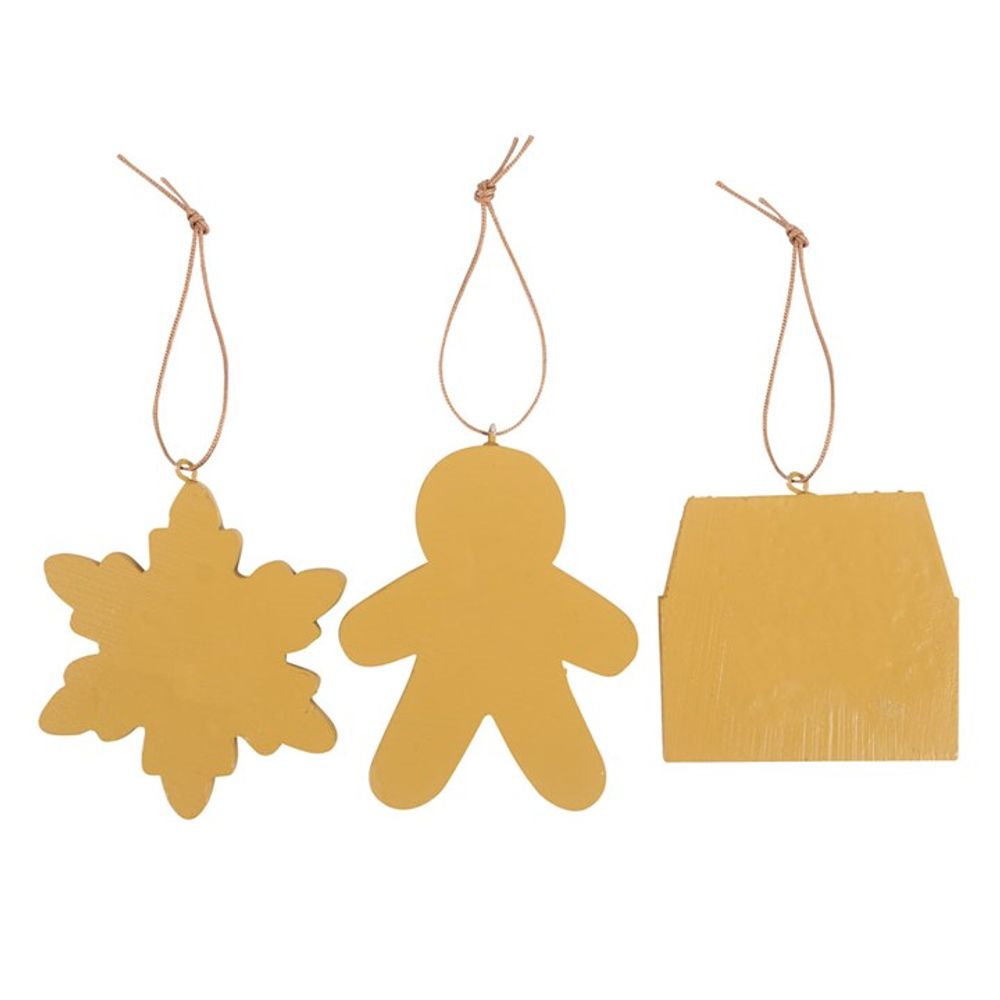 Eleanoras Set Of 3 Hanging Gingerbread Decorations 