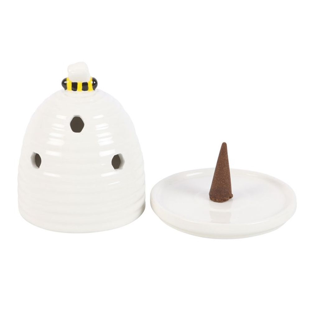 Eleanoras White Beehive Incense Cone Holder Incense Holders