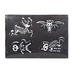Eleanoras Set of 4 Black Creepy Skeleton Cookie Ornaments 
