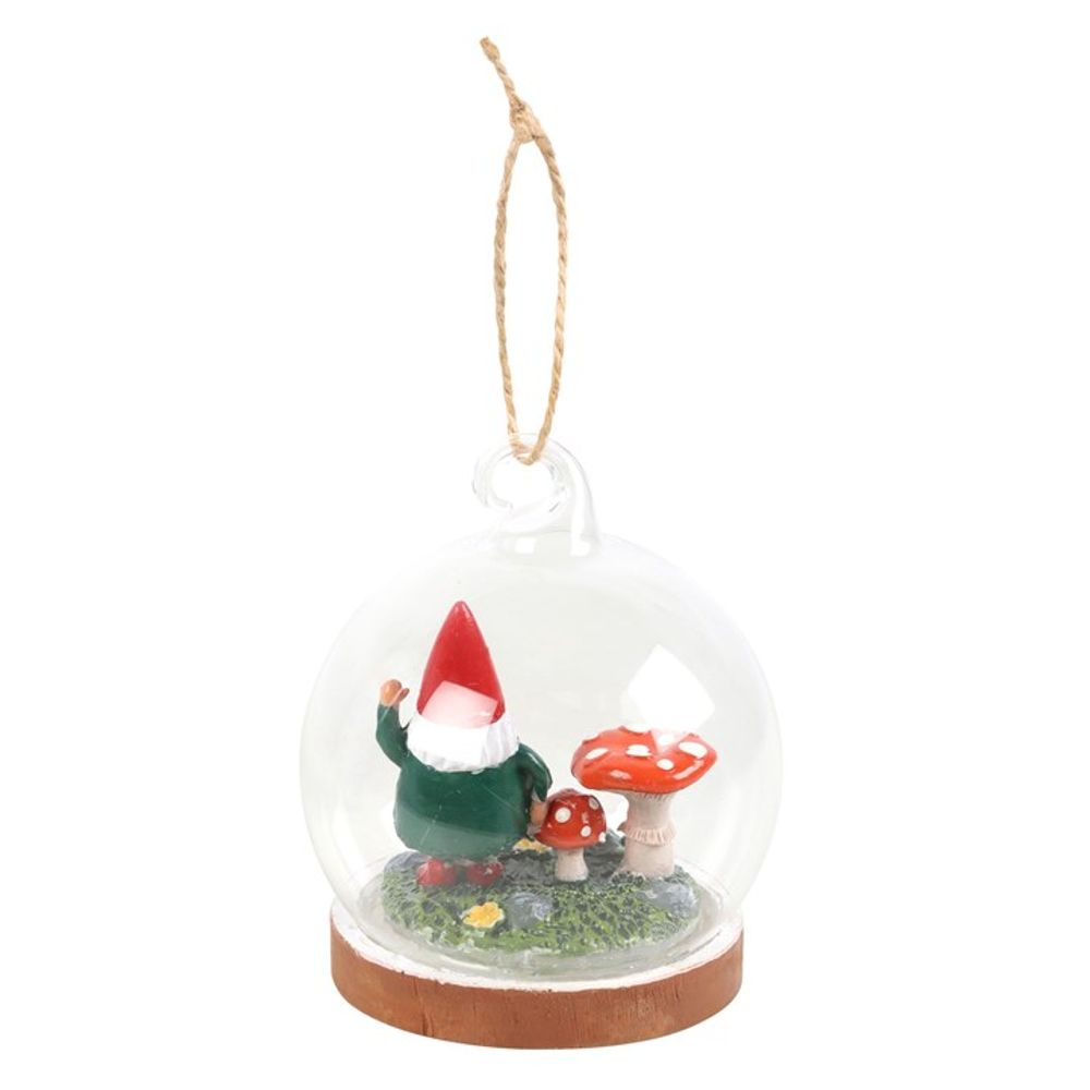 Eleanoras Gnome Glass Dome Hanging Decoration 