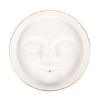 Eleanoras White Moon Face Incense Stick Holder Incense Holders