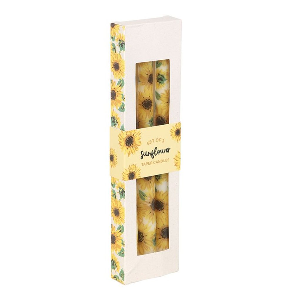 Eleanoras Sunflower Set Of 3 Taper Candles Candles