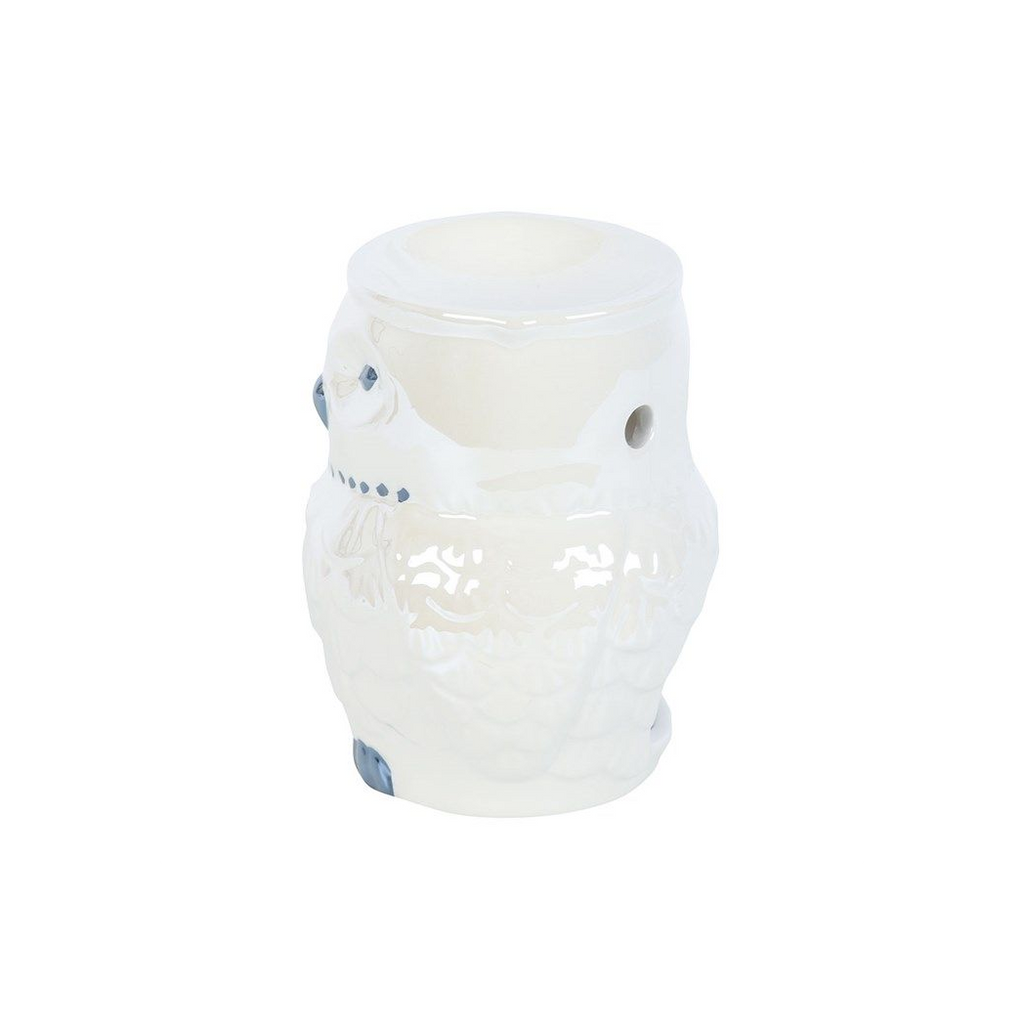 Eleanoras Owl Shaped Iridescent Oil Burner Oil Burners