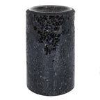 Eleanoras BLACK CRACKLE GLASS PILLAR OIL BURNER Oil Burners