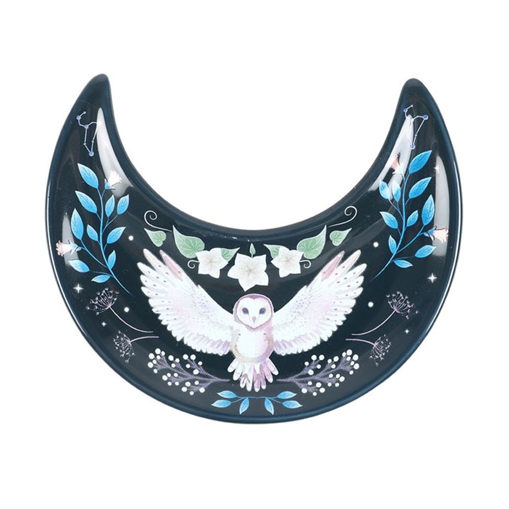 Eleanoras Crescent Moon Owl Trinket Dish Jewellery Storage