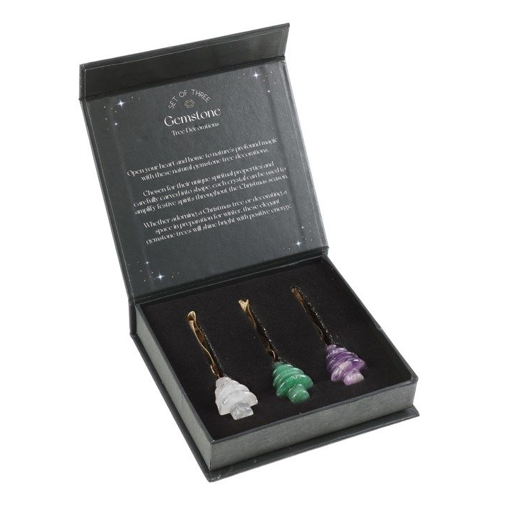 Eleanoras Set of 3 Crystal Christmas Tree Decorations 