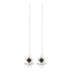 Eleanoras Spider Threader Black Obsidian Earrings Earrings