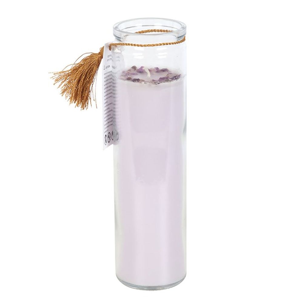 Eleanoras Blackberry Tube Candle With Amethyst Crystals Candles