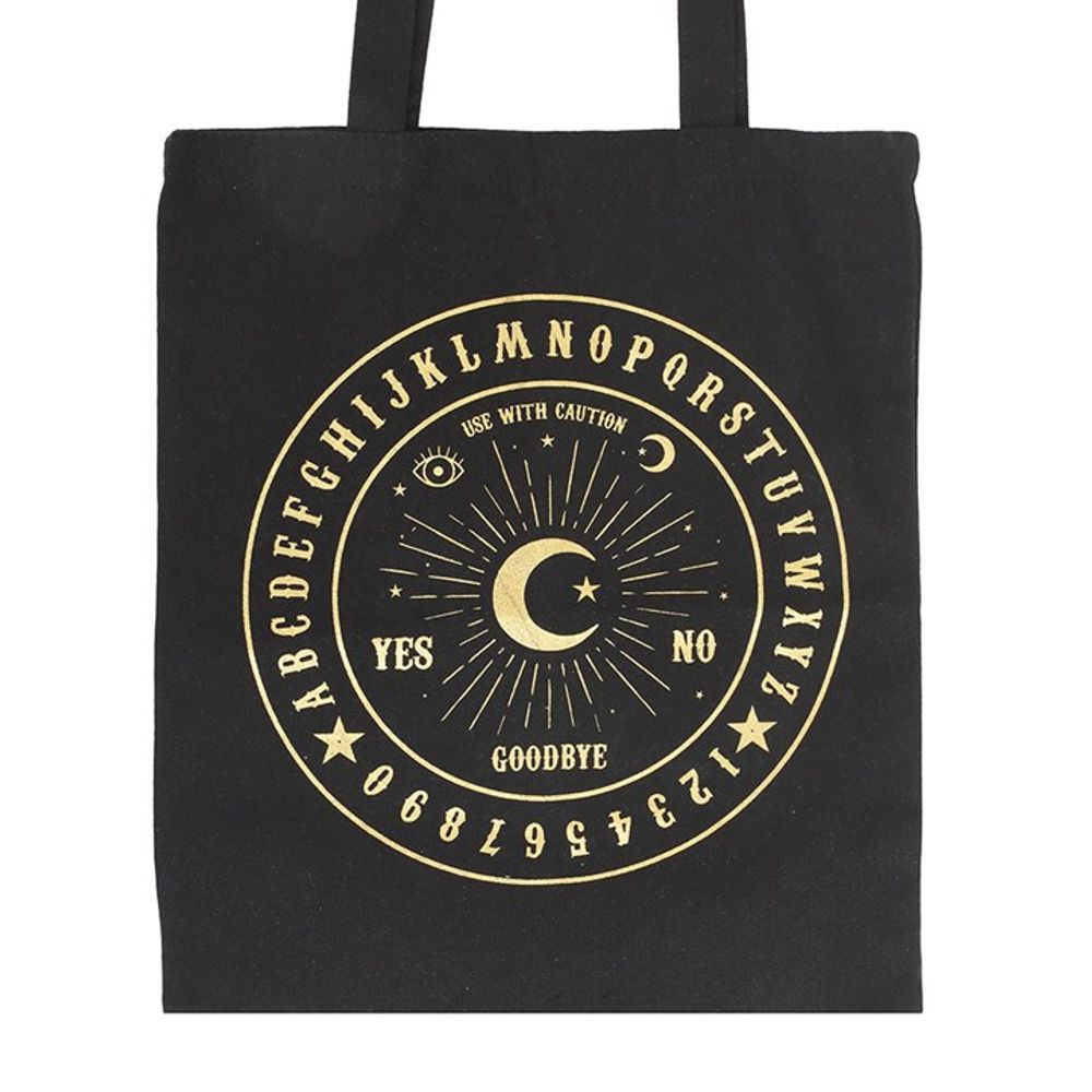Eleanoras Black & Gold Talking Board Polycotton Tote Bag Totes & Shopping Bags