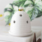 Eleanoras White Beehive Incense Cone Holder Incense Holders