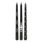 Eleanoras MAGIC MYSTICAL SET OF 3 BLACK TAPER CANDLES Candles