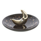 Eleanoras Gold Crescent Moon Incense Stick Holder Incense Holders