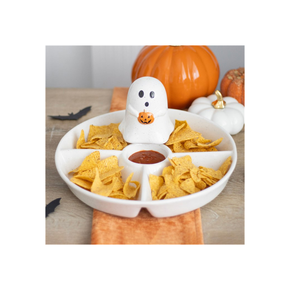 Eleanoras Ghost Chip & Dip Snack Dish 