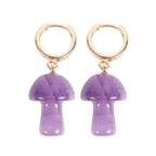 Eleanoras Amethyst Crystal Mushroom Earrings Jewellery