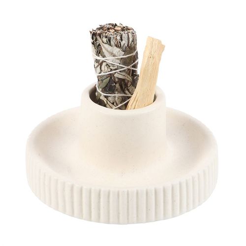 Eleanoras Cream Ribbed Smudge Bowl 