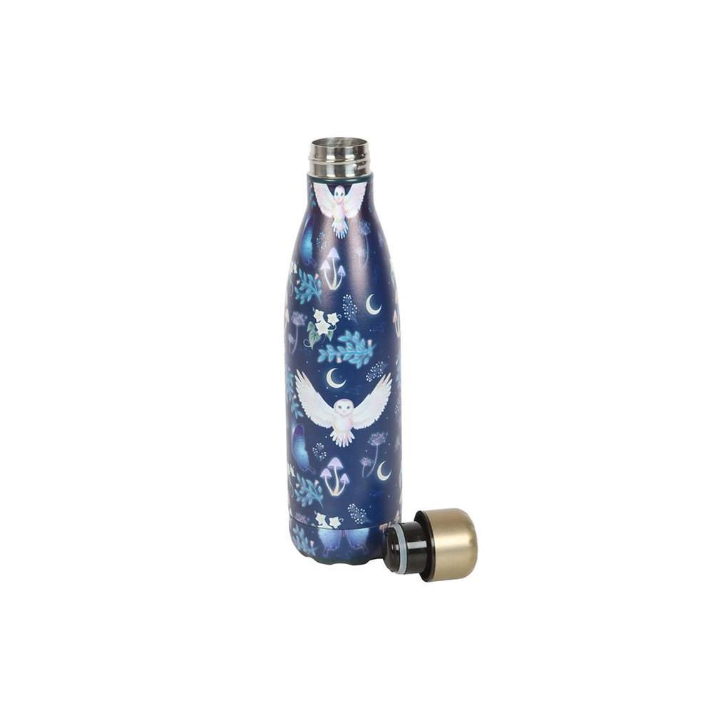 Eleanoras Night Flight Owl Metal Water Bottle Bottles & Flasks