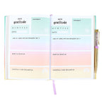 Eleanoras Multi Coloured Gratitude Journal With Amethyst Pen Notebooks & Journals