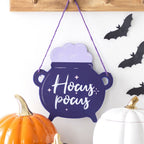 Eleanoras Hocus Pocus Cauldron Shaped Sign Signs & Plaques