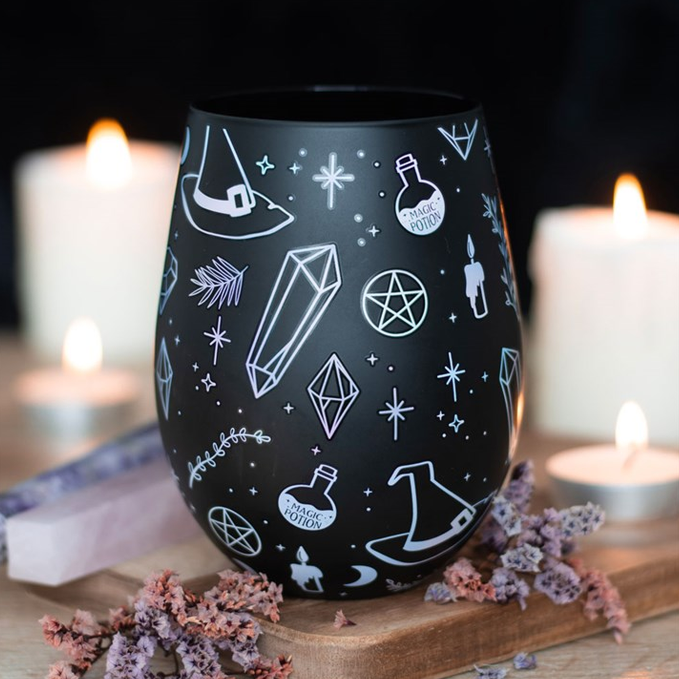 Eleanoras Crystal Witch Print Stemless Glass Glassware