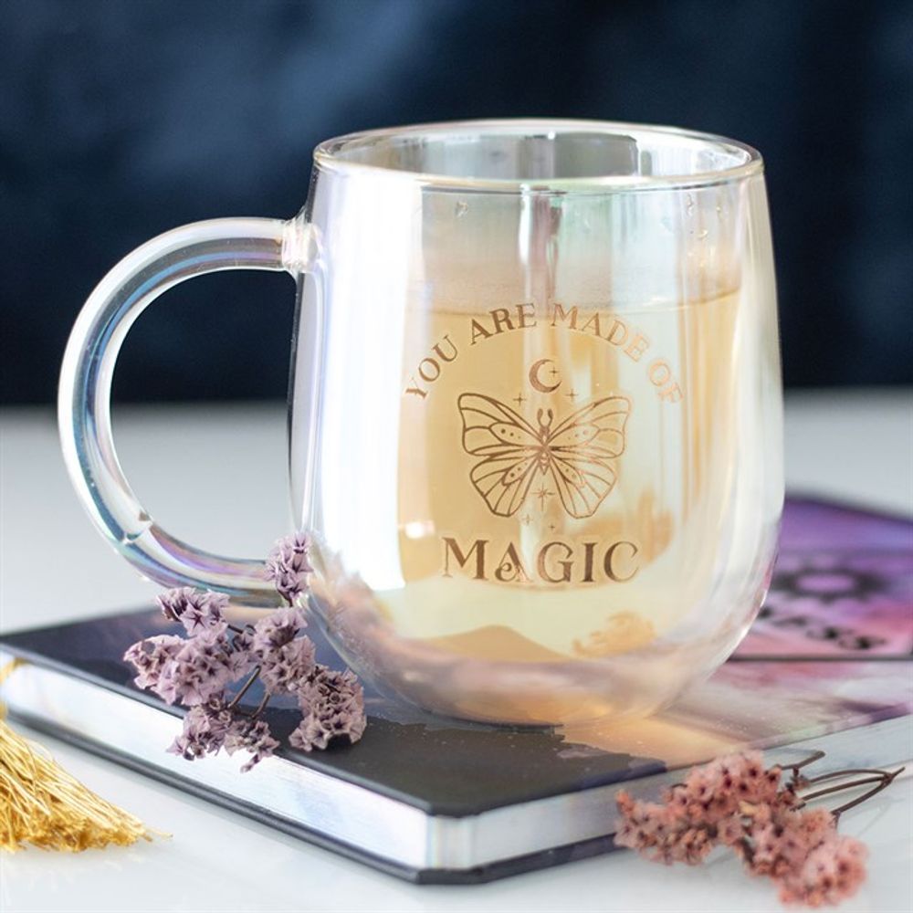 Eleanoras You Are Made Of Magic Iridescent Double Walled Glass Mug Mugs