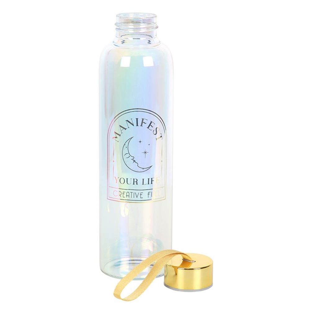 Eleanoras Manifest Your Life Iridescent Glass Water Bottle Drinkware