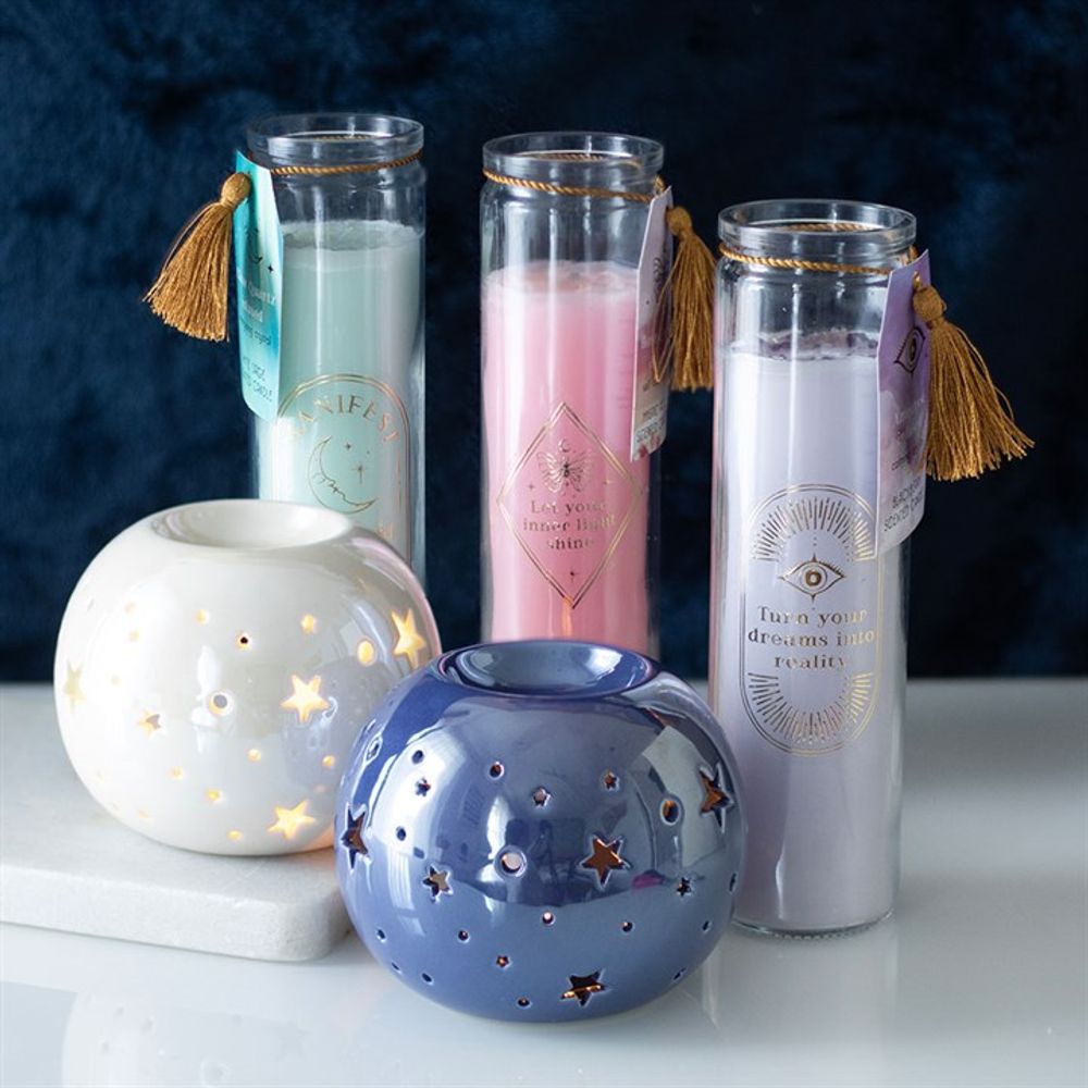 Eleanoras Mystic Rose Tube Candle With Rose Quartz Crystals Candles