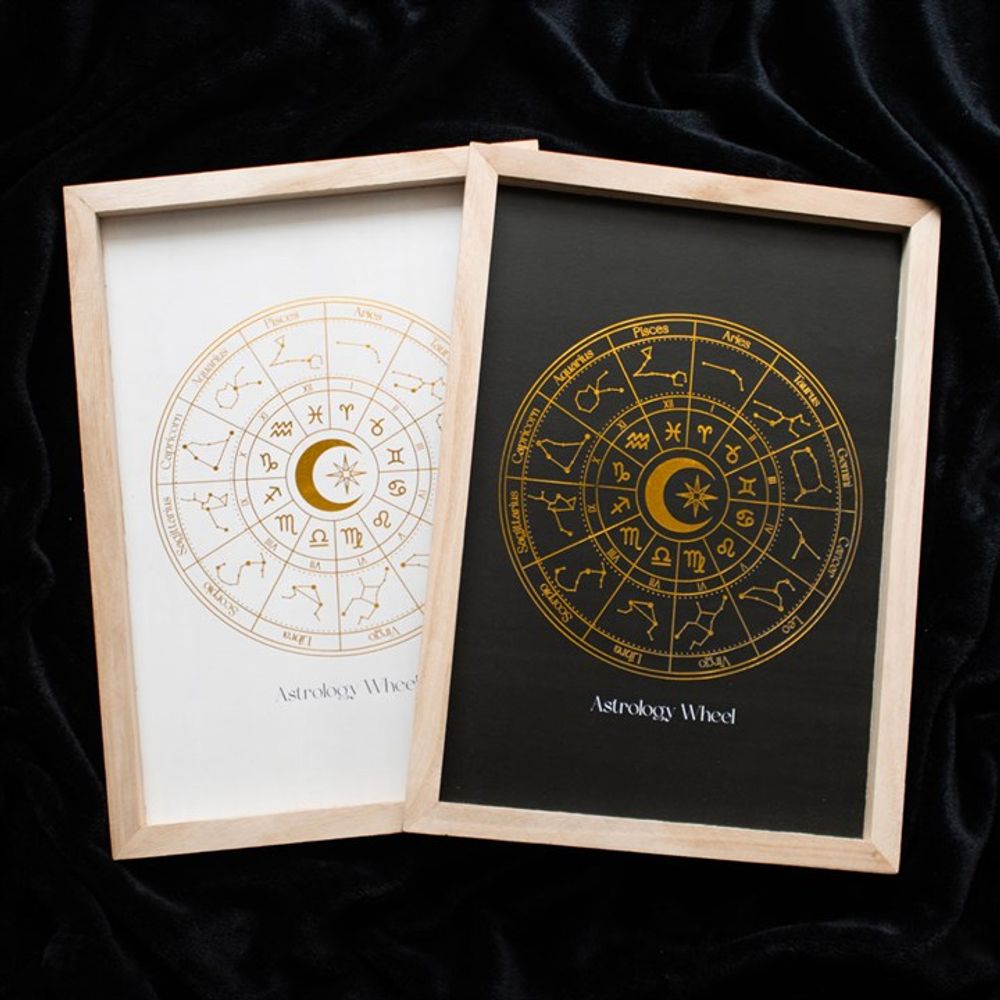 Eleanoras Astrology Wheel Off White Framed Wall Art Print Framed Prints