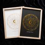Eleanoras Astrology Wheel Off White Framed Wall Art Print Framed Prints