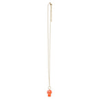 Eleanoras Orange Aura Crystal Mushroom Necklace Greeting Card Necklaces