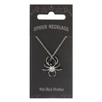 Eleanoras Black Obsidian Spider Pendant Necklace Necklaces