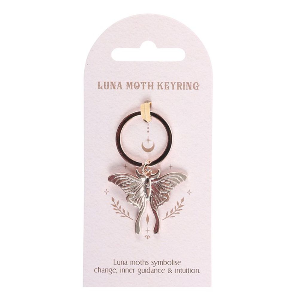 Eleanoras Light Luna Moth Keyring Keyrings