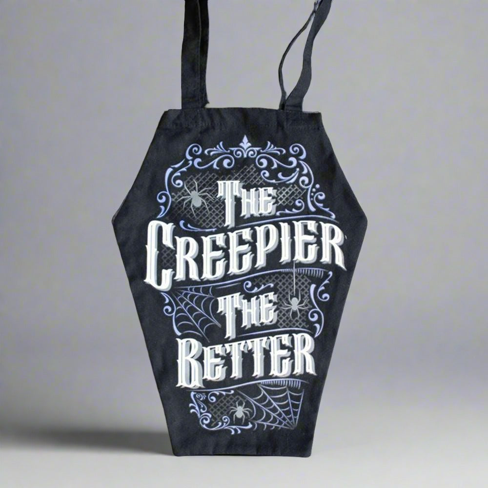 Eleanoras The Creepier The Better Coffin Shaped Tote Bag Totes & Shopping Bags