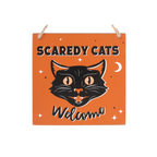 Eleanoras Scaredy Cats Welcome Hanging Sign Signs & Plaques