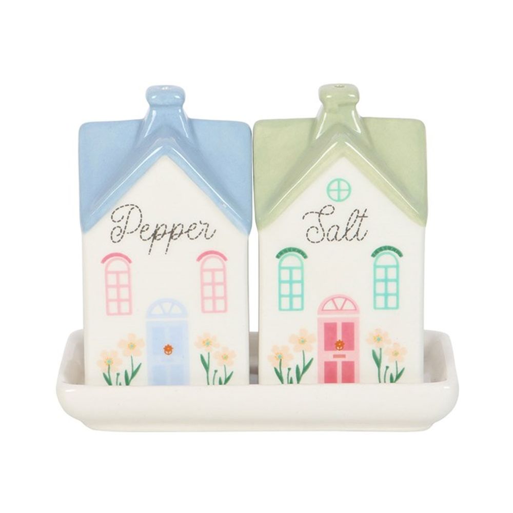 Eleanoras PASTEL HOUSE SALT AND PEPPER SHAKERS 