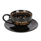 Eleanoras BLACK TALKING BOARD TEACUP & SAUCER Drinkware