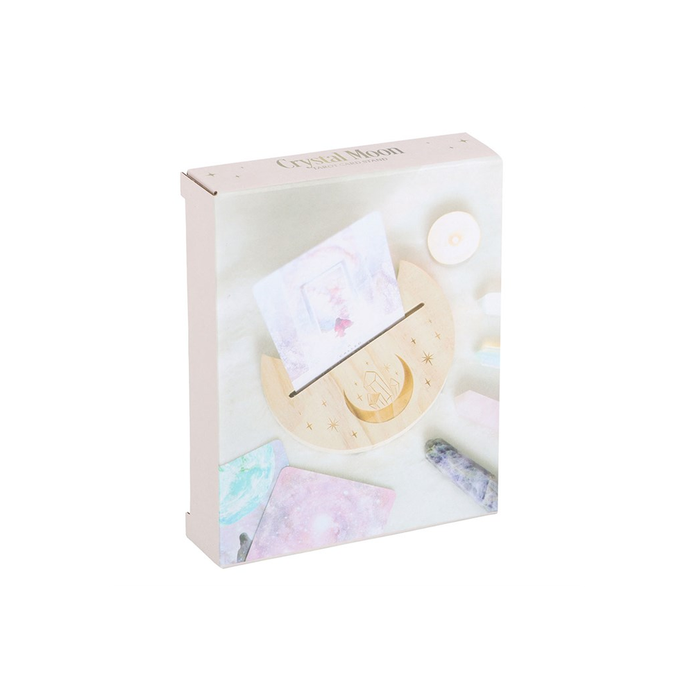Eleanoras Natural Crystal Crescent Moon Tarot Card Stand 