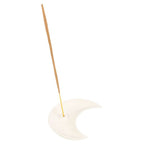 Eleanoras White Crescent Moon Incense Stick Holder Incense Holders