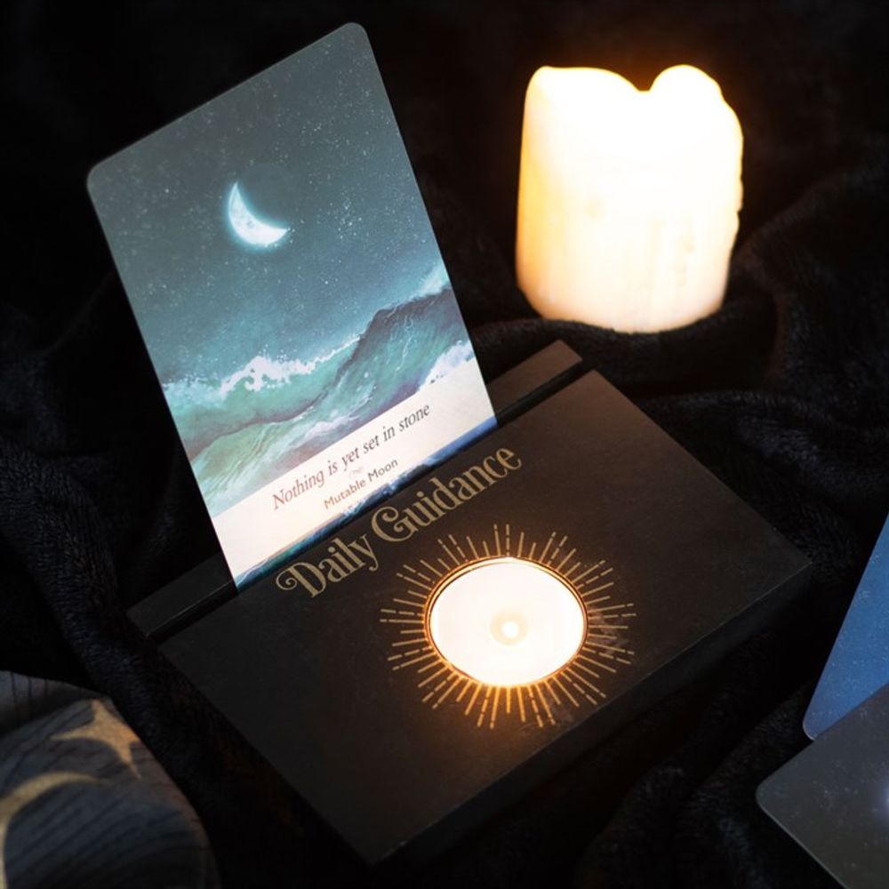 Eleanoras Daily Guidance Black Tarot Card Stand Tealight Holder Candle Holders