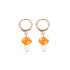 Eleanoras Orange Mushroom Dangle Earrings Jewellery