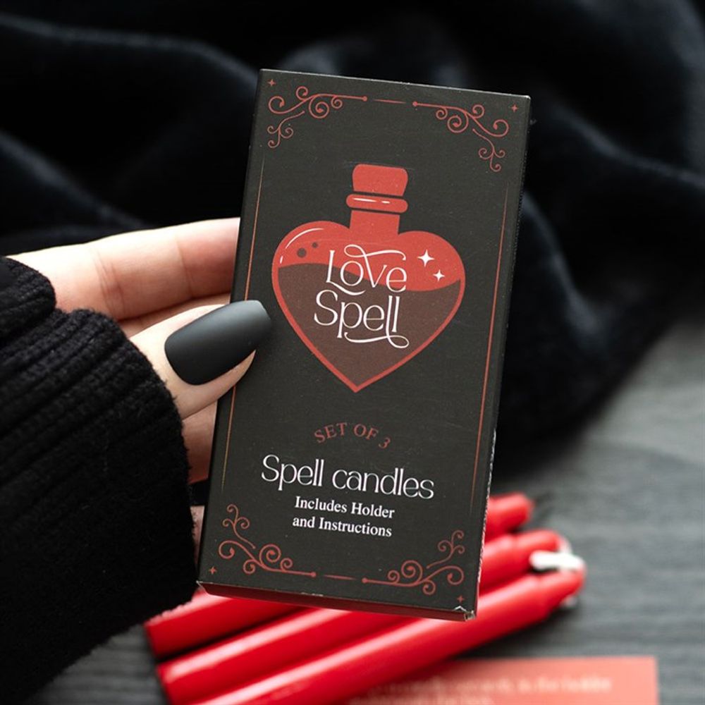 Eleanoras Set Of 3 Love Spell Candles In A Box Spell Candles