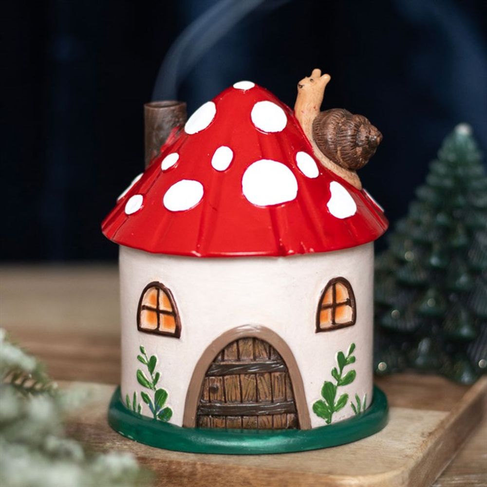 Eleanoras MUSHROOM HOUSE RESIN INCENSE CONE BURNER Incense Holders