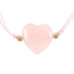 Eleanoras You Are Loved Rose Quartz Crystal Heart Bracelet Jewellery