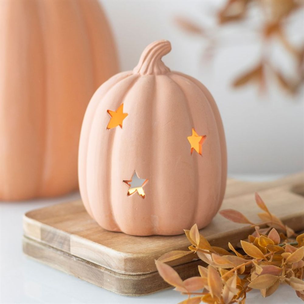 Eleanoras Terracotta Pumpkin Tealight Holder 9cm Candle Holders