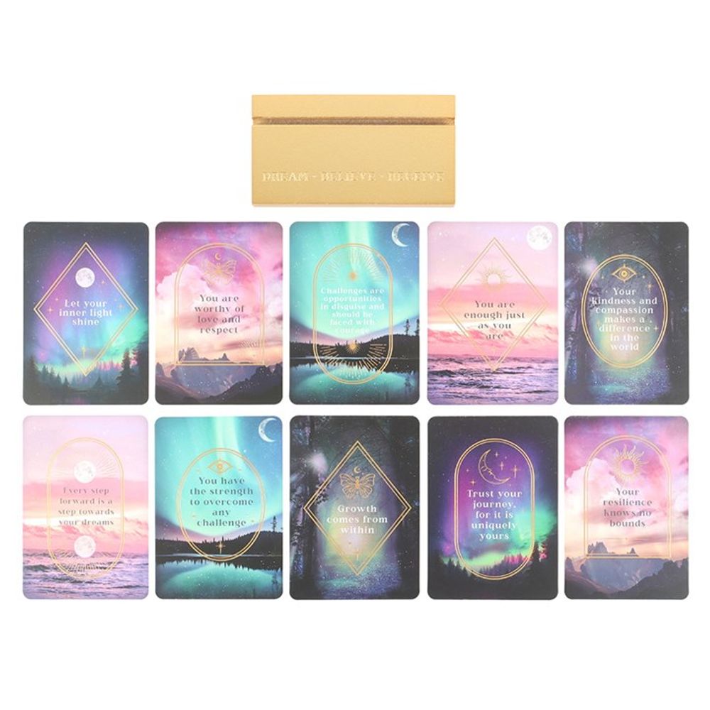 Eleanoras Ethereal Affirmation Cards With Wooden Stand 