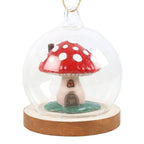 Eleanoras Mushroom House Glass Dome Hanging Decoration 