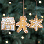 Eleanoras Set Of 3 Hanging Gingerbread Decorations 