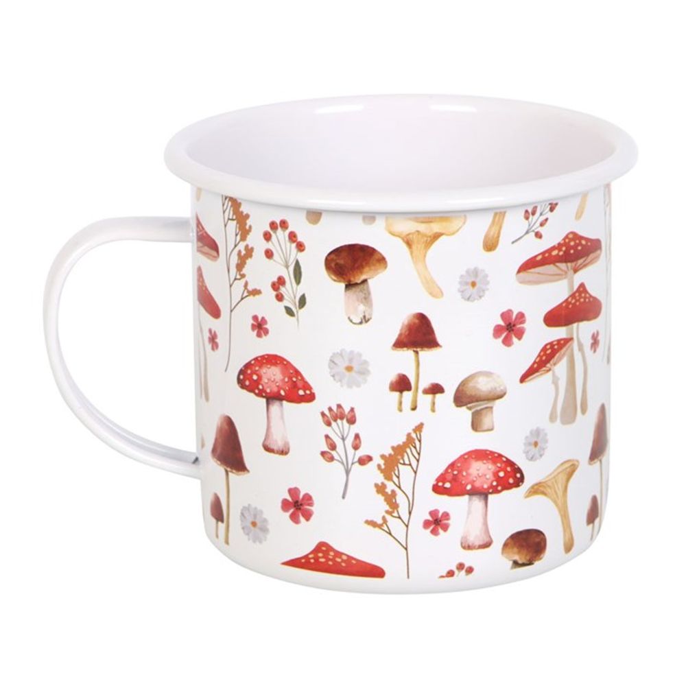 Eleanoras ALL OVER MUSHROOM PRINT ENAMEL MUG Mugs